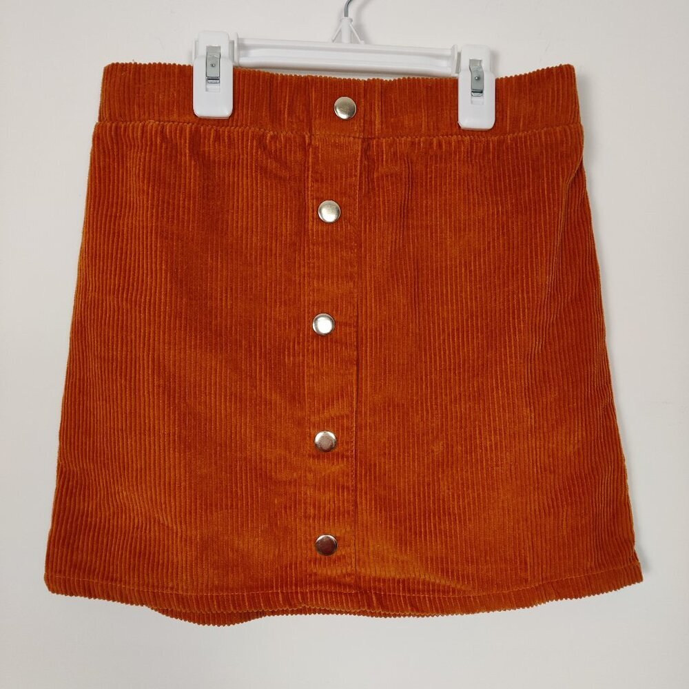Isaac Mizrahi Girl's Mini Corduroy Skirt in Orange Size Youth Large Fall